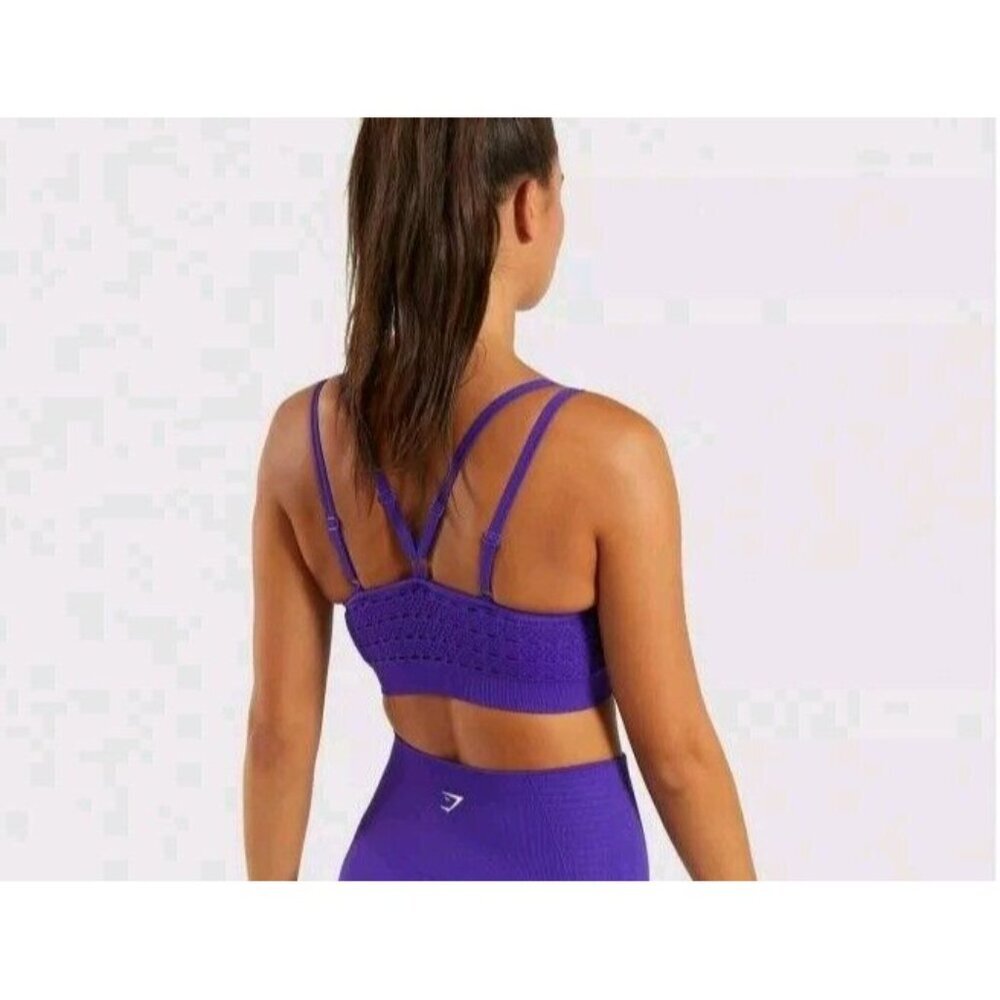 GYMSHARK Energy indigo seamless sports bra- SIZE SMALL - Read Description - Picture 13 of 13